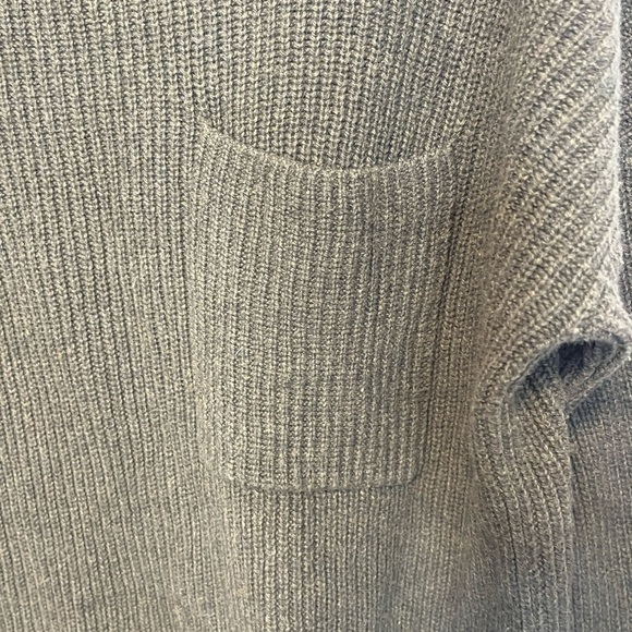 Madewell Thompson Pocket Pullover Sweater Dark Olive Green Oversized Ribbed M - Picture 6 of 11